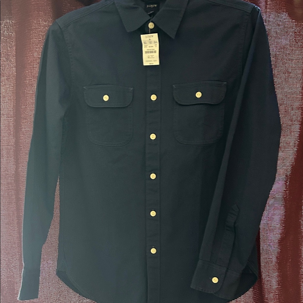 J. Crew Men's Dark Blue Button-Down Shirt